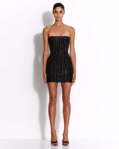 Strapless Mini Dress in Crystal Velvet
