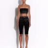 Strapless Top in Crystal Velvet