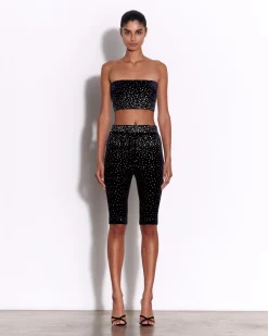 Strapless Top in Crystal Velvet