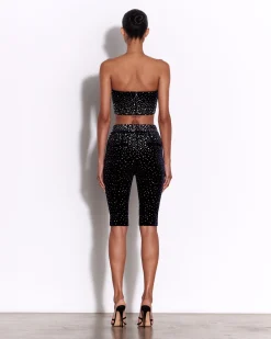 Strapless Top in Crystal Velvet