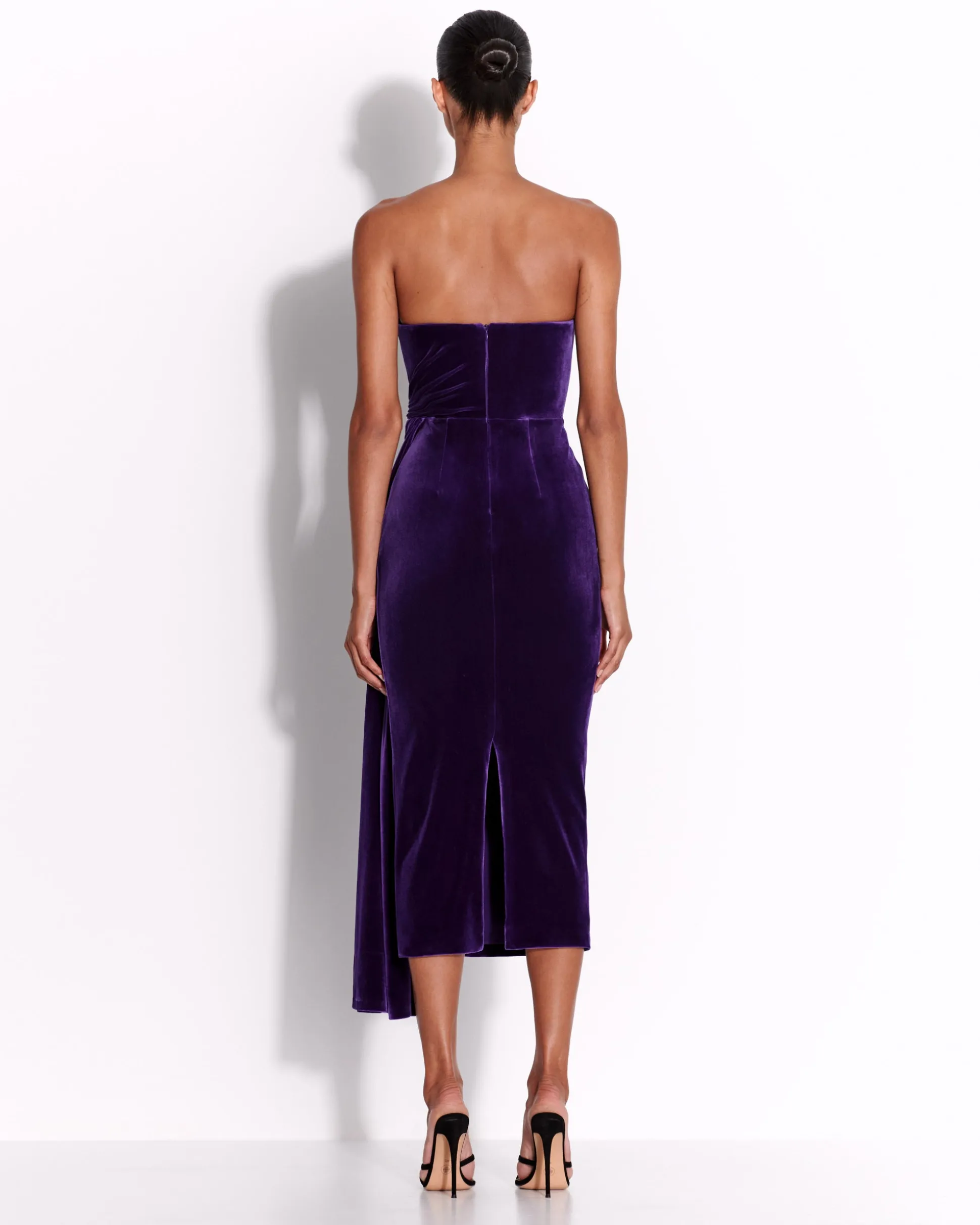 Strapless Twist Dress in Velvet