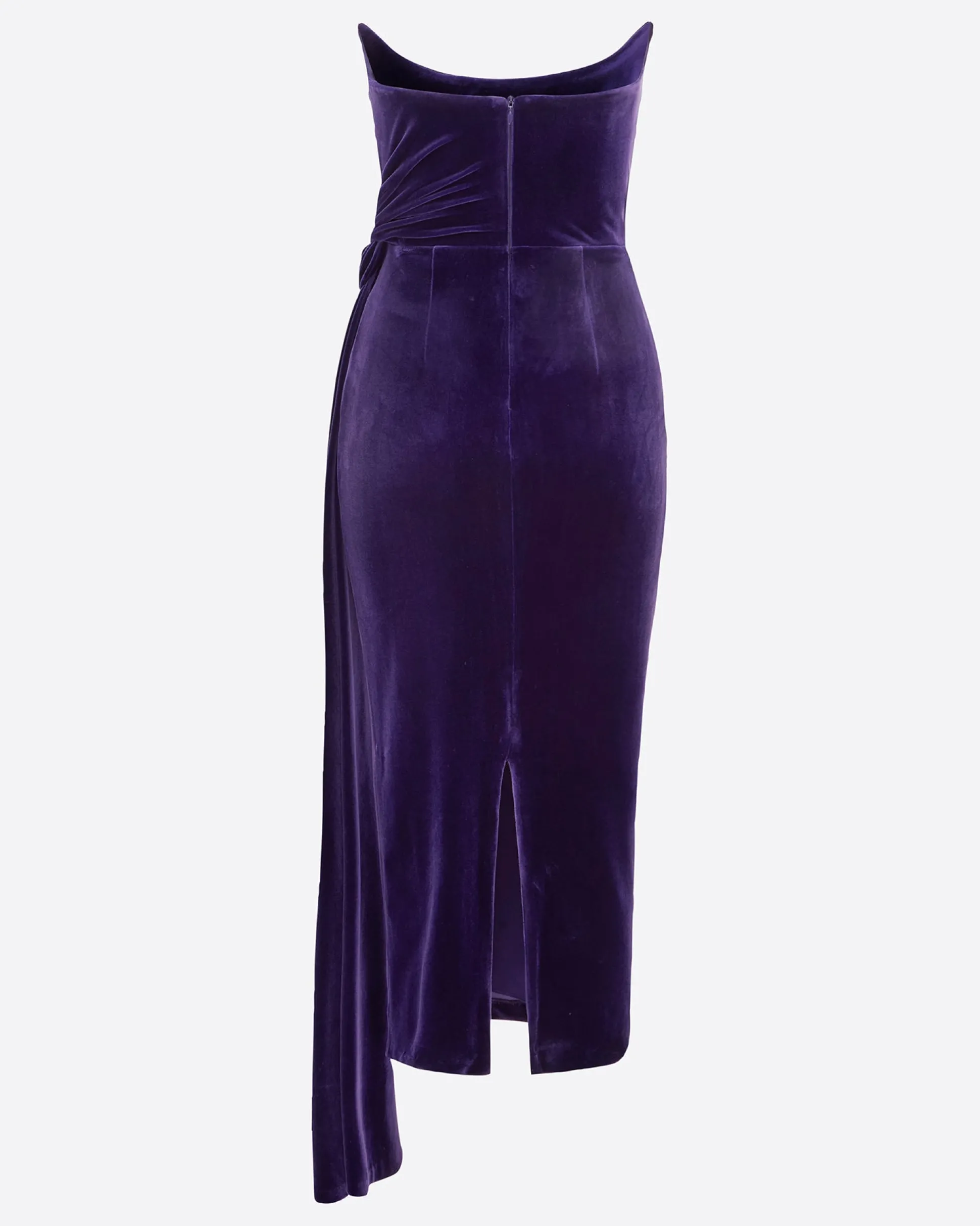 Strapless Twist Dress in Velvet