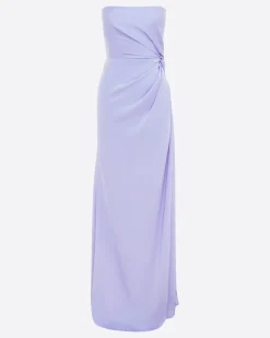 Strapless Twist Gown in Satin Crepe