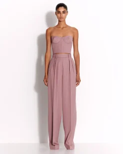 Tailored Trouser in Lurex Pinstripe