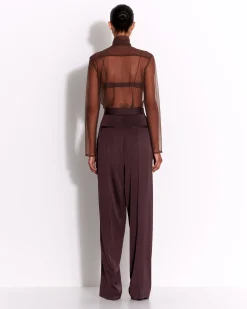 Tailored Trouser in Satin Crepe