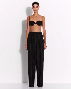 Tailored Trouser in Wool Pinstripe