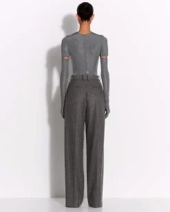 Tailored Trouser in Wool Pinstripe