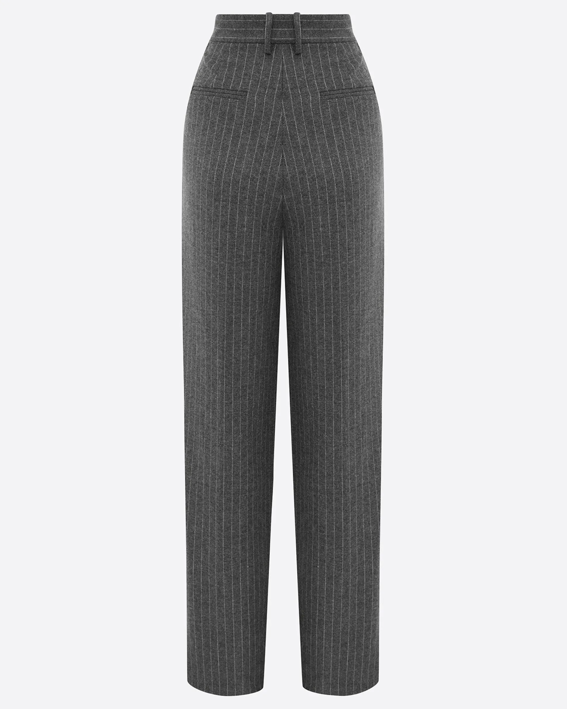Tailored Trouser in Wool Pinstripe