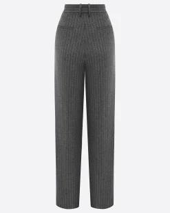 Tailored Trouser in Wool Pinstripe