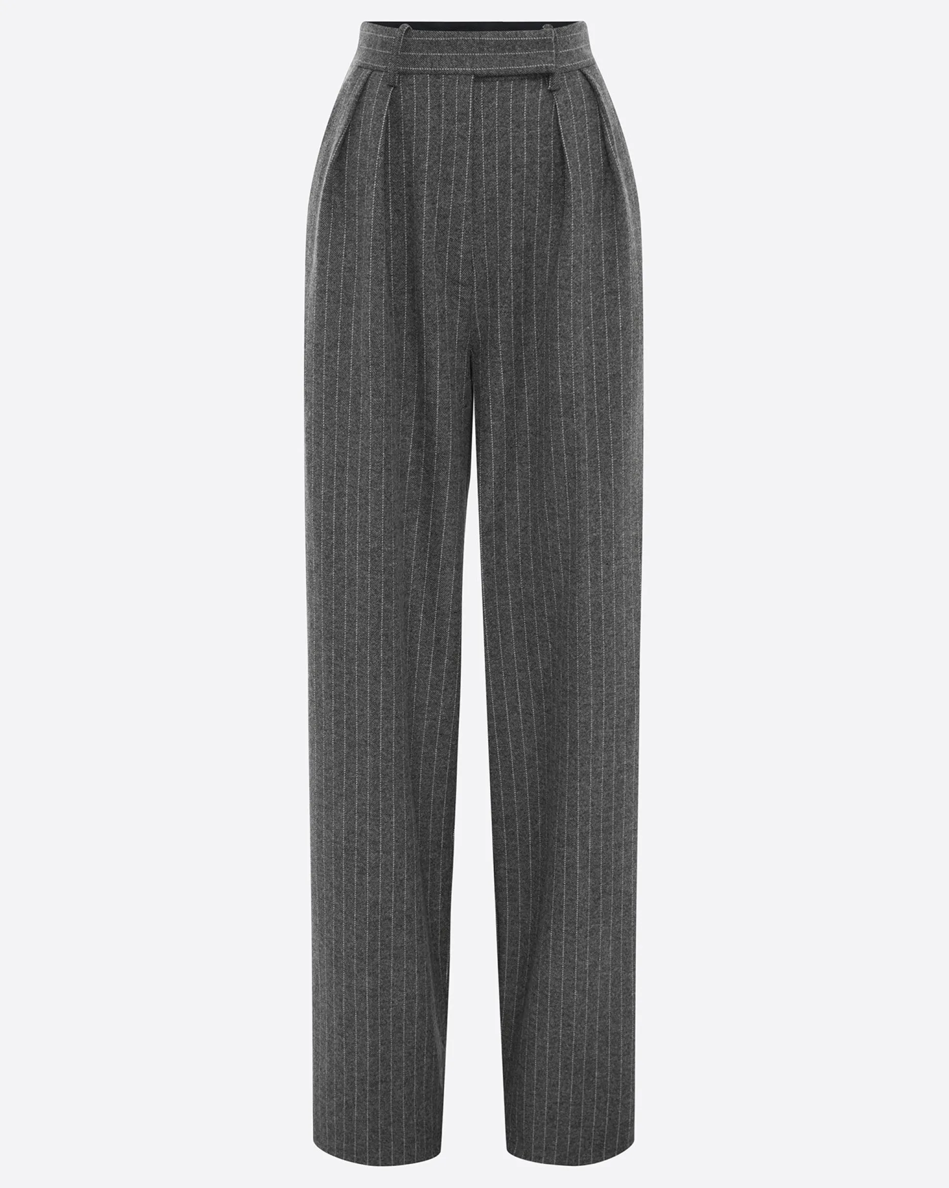 Tailored Trouser in Wool Pinstripe