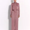 Tie Shirt in Satin Crepe