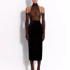 Turtleneck Bodysuit in Leopard Burnout